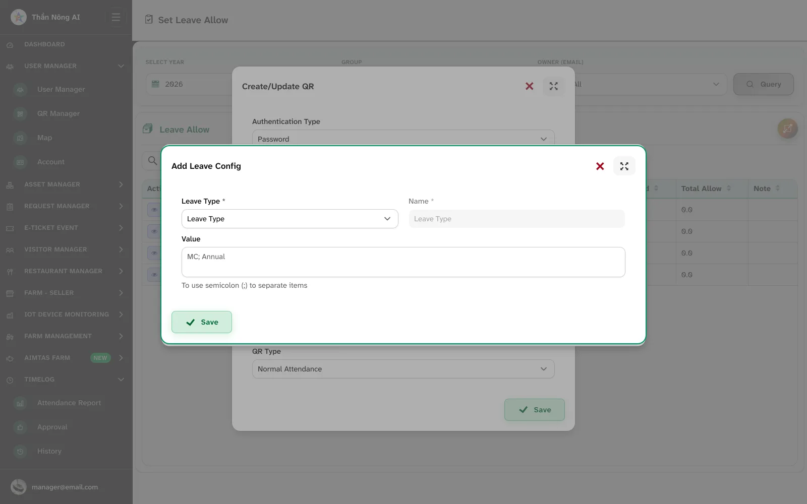 📅 Grant leave allowance — Leave Management › Set Leave Allow