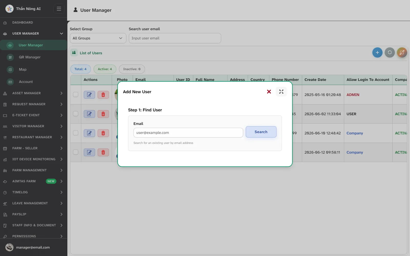 ➕ Add a new user — User Manager › User Manager