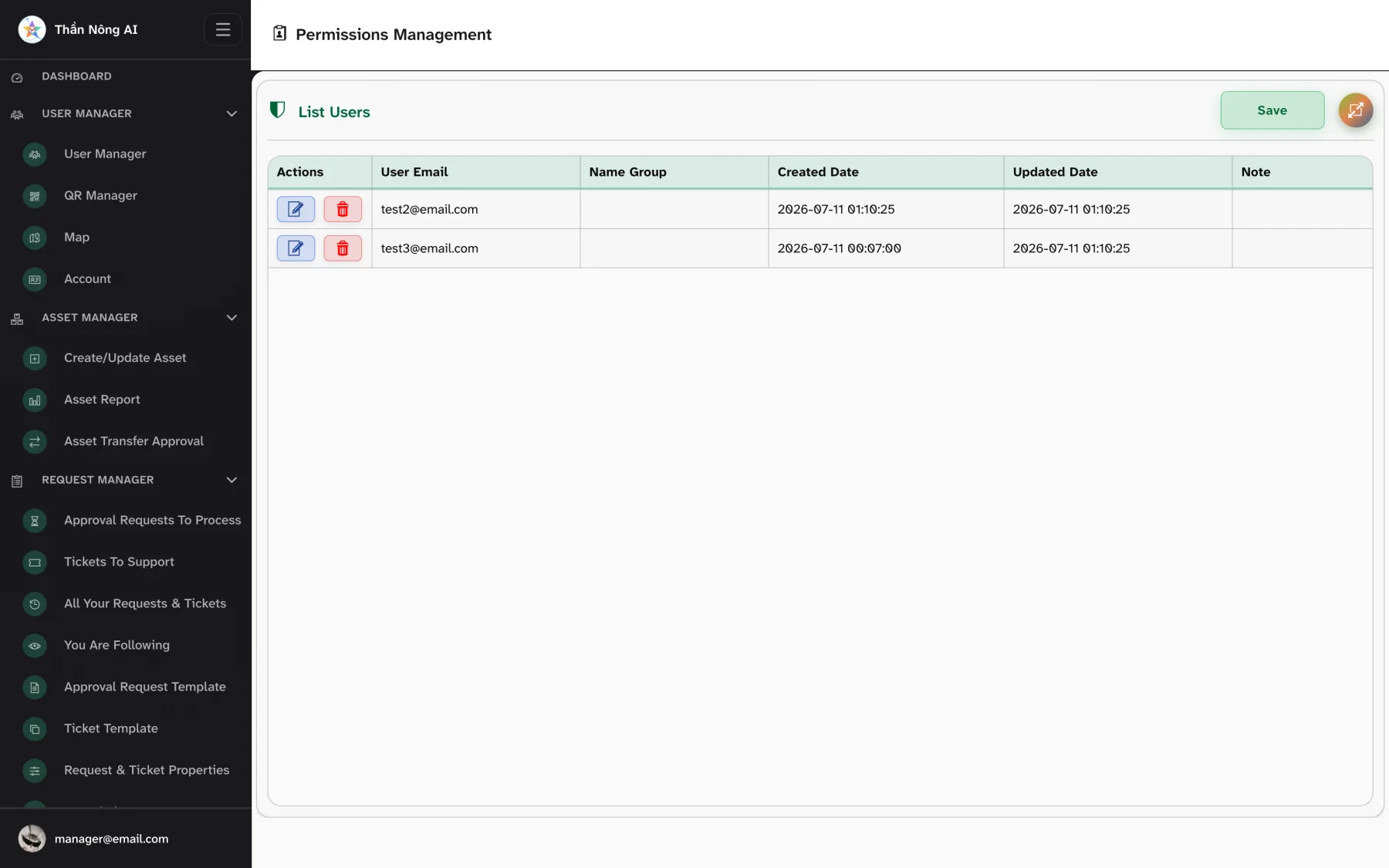 Access permissions — Permissions