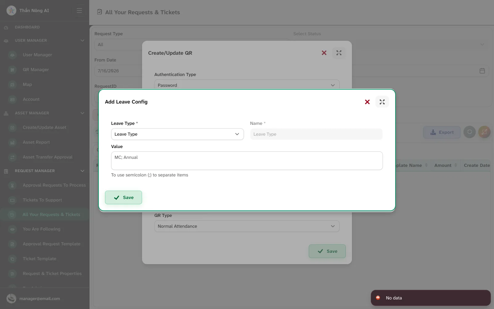 👁️ Track and follow — Request Manager › All Your Requests & Tickets · You Are Following