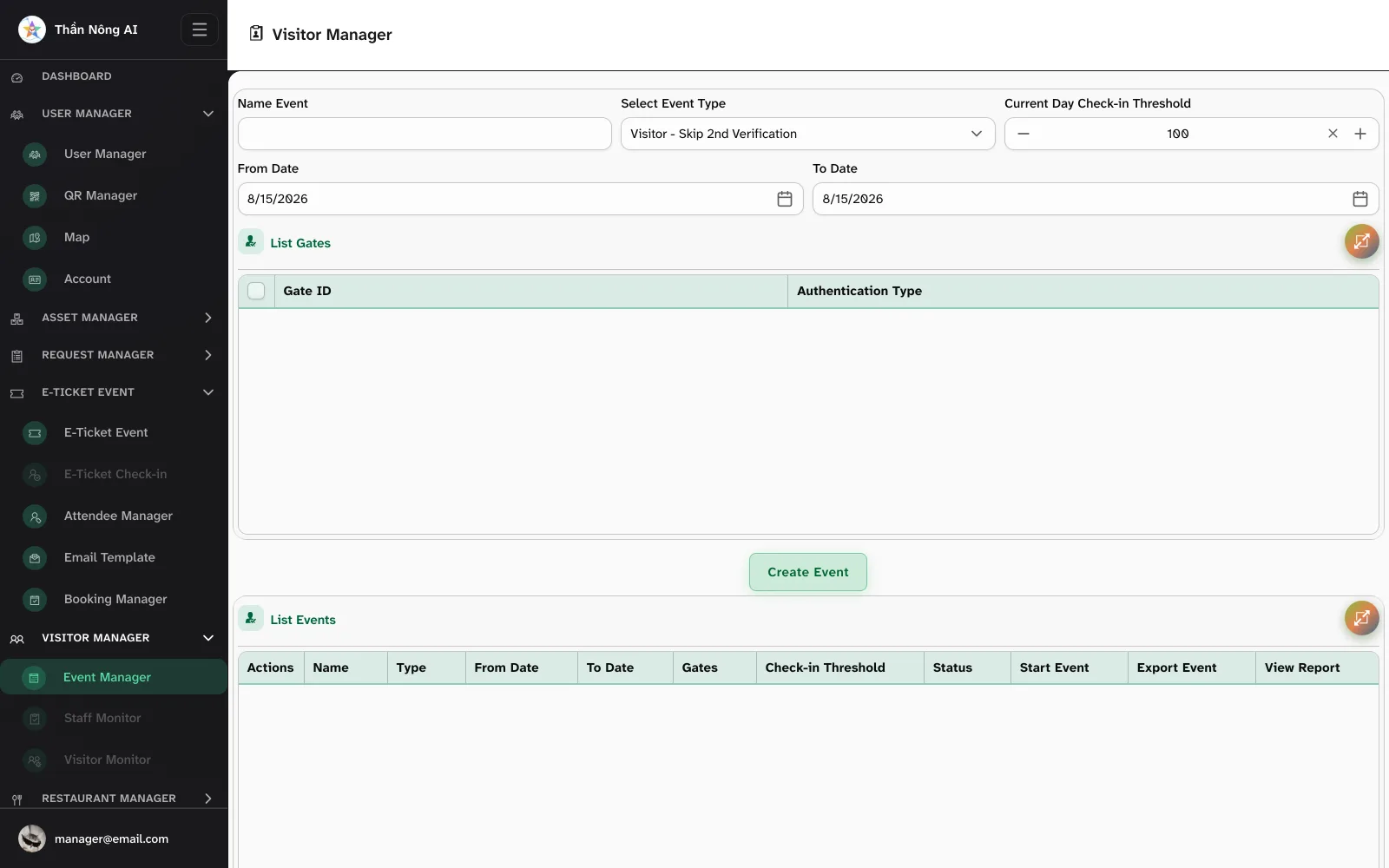 👀 Open the visitor monitor — Visitor Manager › Visitor Monitor