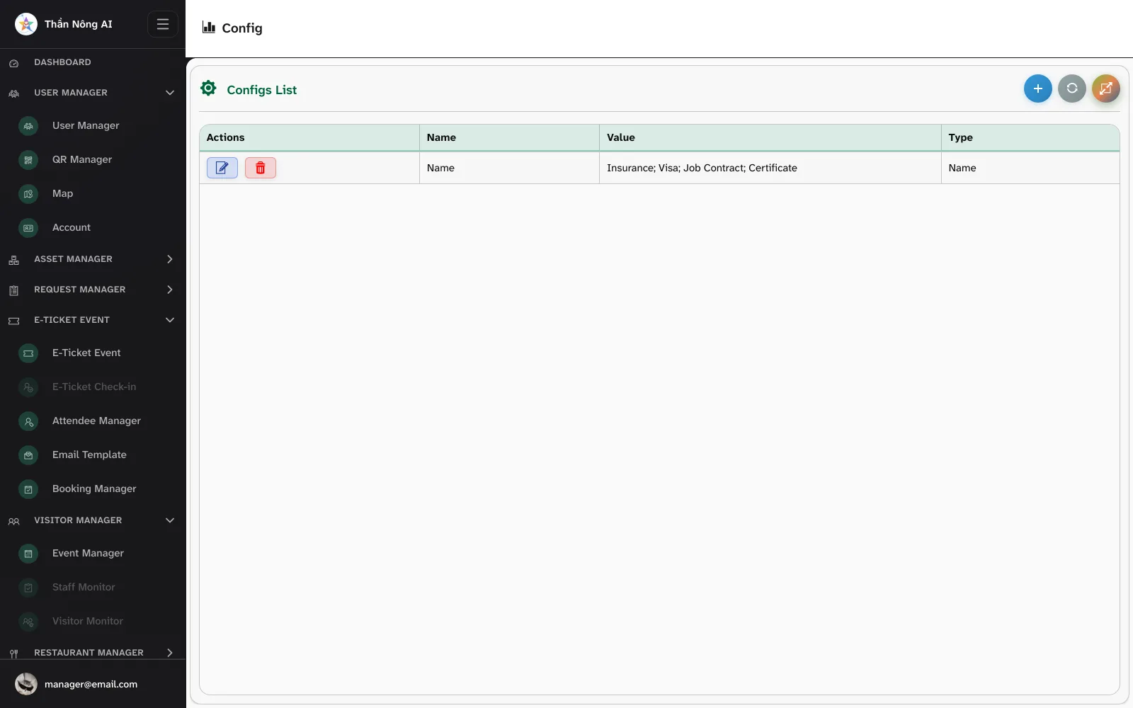⚙️ Declare your document types — Staff Info & Document › Config