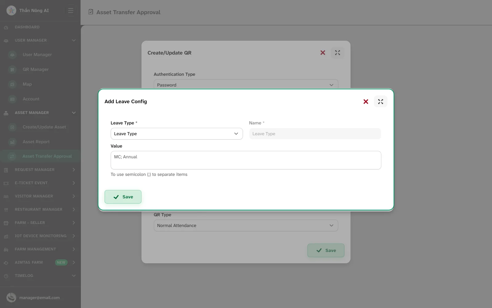 ✅ Approve transfers — Asset Manager › Asset Transfer Approval