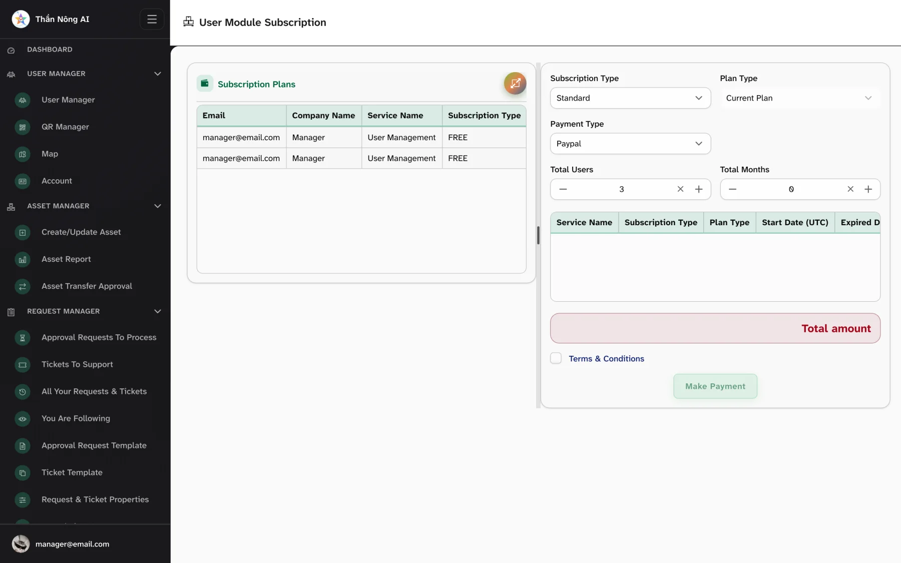 Payments & subscription plans — Subscription Plan