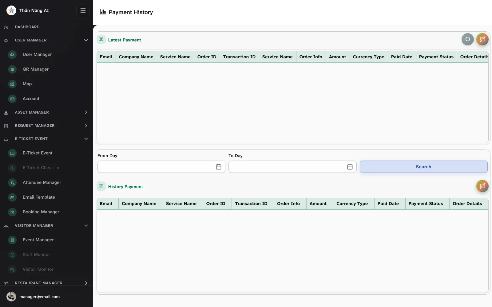 🧾 Review your history — Subscription Plan › Payment History