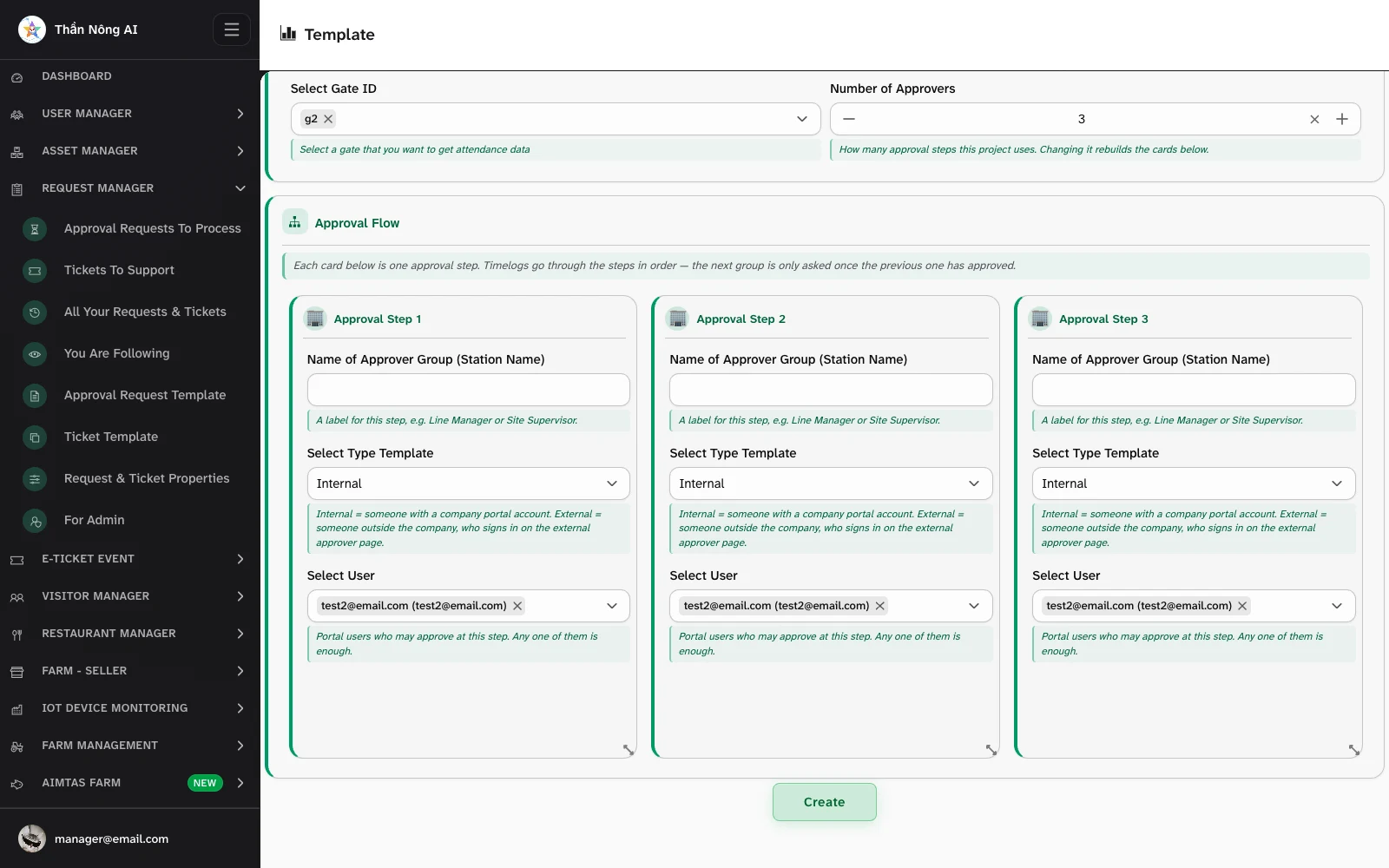 🧾 Create templates — TimeLog › Template