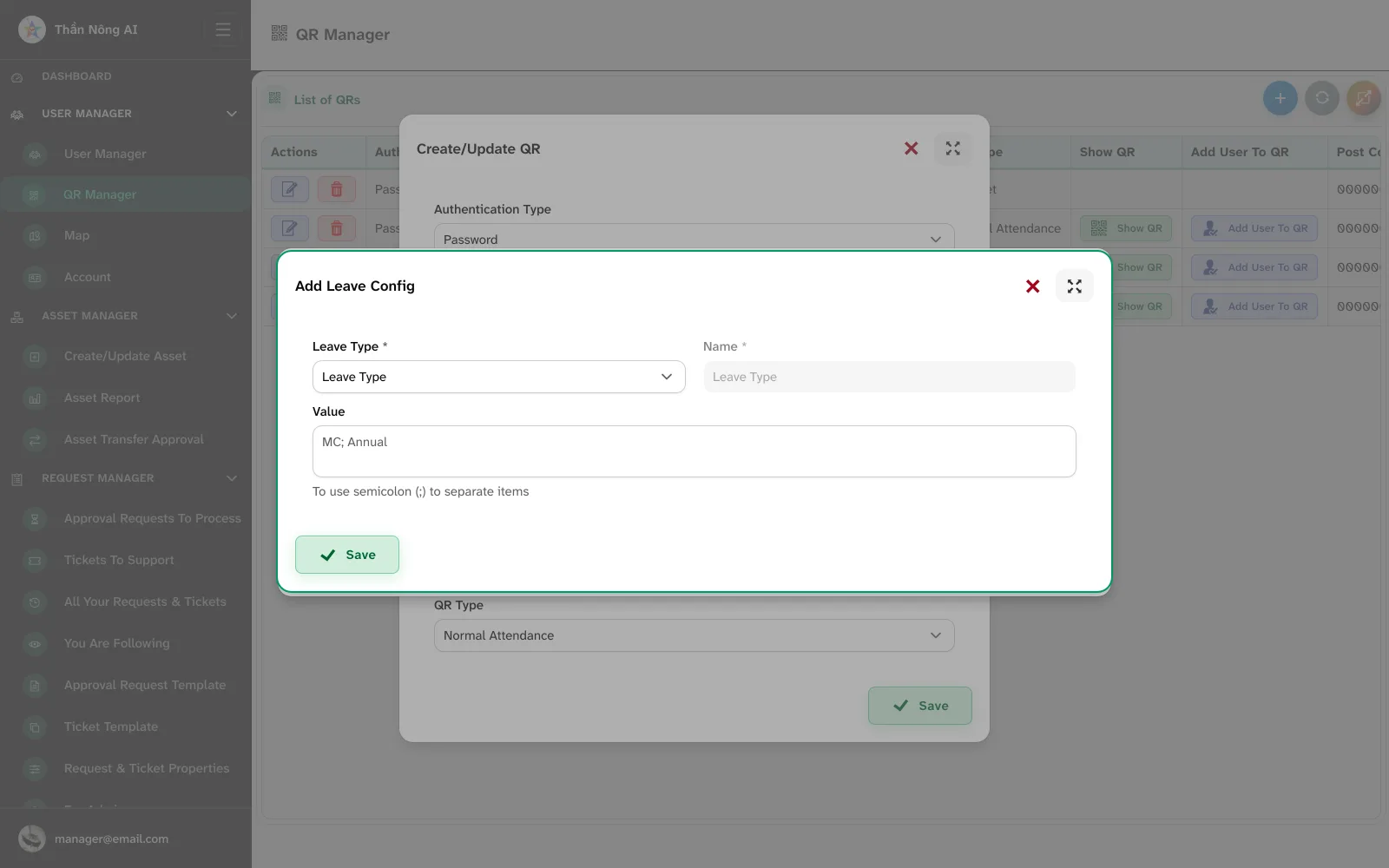 🚪 Create the check-in gate — User Manager › QR Manager